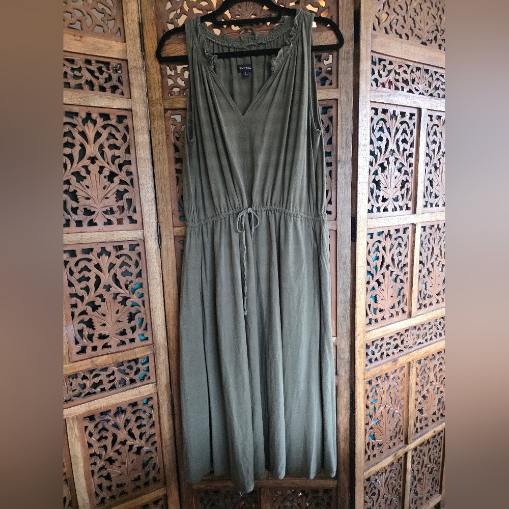 Well Worn Olive Maxi Dress